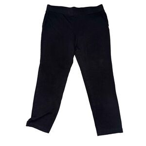 Pure Jill J. Jill Black Slim Leg Pima Cotton Modal Knit Pants L Petite